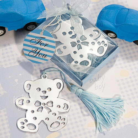 "Baby Bear" Blue Bookmark Favour - Merrygo