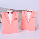 Pink Bride and Groom Favour Boxes - Merrygo