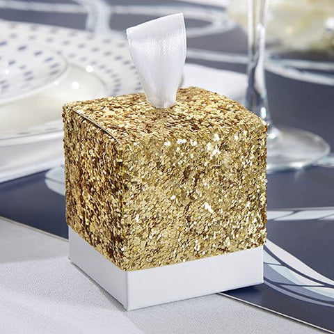 Gold and Silver Glitter Favour Box-SET OF 24 - Merrygo