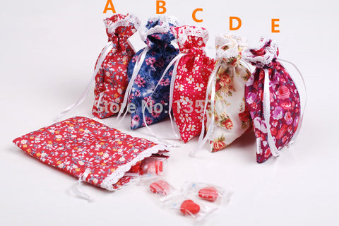 Floral DrawString Bags - Merrygo