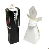 Bride and Groom Favour Box with Place Name Holder - Merrygo