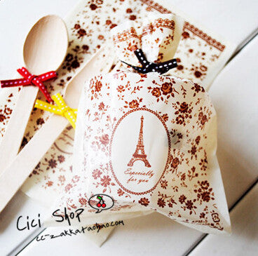 Floral Eiffel  Drawstring bags - Merrygo