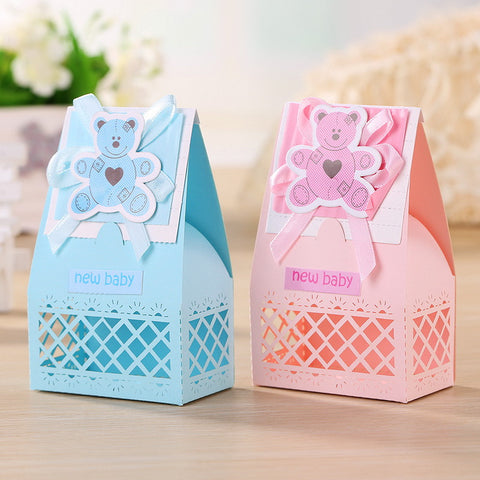 New Baby Bear Baby Shower Favour Box - Merrygo
