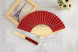 Bamboo & Raw Silk Folding Fans - Merrygo