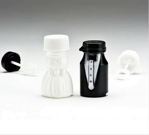 Free shipping 72pcs/lot Bride and Groom Wedding Bubble Bottle Favors Soap Water Bottle for Weddings and Party Baby Shower Favors - Merrygo