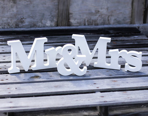 free shipping Mr& Mrs Signs Letters for Sweetheart Table Decor Letters  Wedding Sign - Merrygo