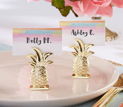 Promotion 12pcs/lot Wedding Favors Gold Pineapple Place Card Holder Table Decoration - Merrygo
