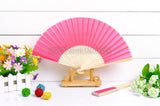 Bamboo & Raw Silk Folding Fans - Merrygo
