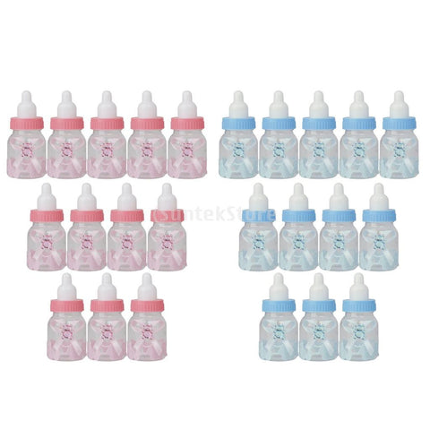 SPMART 12pcs Small Fillable Candy Bottle Baby Shower Favors Free Shipping - Merrygo