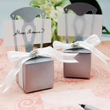 Free shipping 50pcs/lot Wedding Favor Box Monogram Silver Chair Favor Box - Merrygo