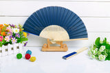 Bamboo & Raw Silk Folding Fans - Merrygo