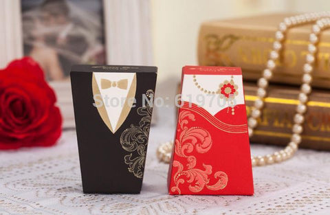 Free shipping personalized Wedding chinese candy box bride and groom favors gifts boxes for guest 200pcs lots - Merrygo