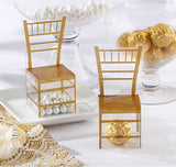 New Style  Chiavari Gold Chair Favor Box PVC Boxes Plastic Gift Boxes Packing Boxes For Party Favors 12pcs - Merrygo