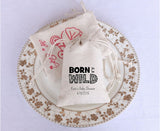 New arrival Free shipping 48pcs/lot "Born to be Wild" burlap baby birthday/party decoration candy gifts bags baby shower favors - Merrygo