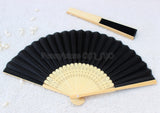 Bamboo & Raw Silk Folding Fans - Merrygo