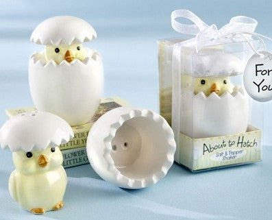 About to Hatch Ceramic Baby Chick Salt and Pepper Shakers - Merrygo