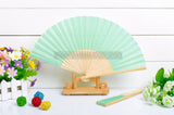 Bamboo & Raw Silk Folding Fans - Merrygo