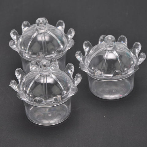 Creative Crown Transparent Can Open Plastic Box - Merrygo