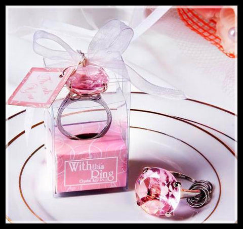 diamond decoration ring shape keychain - Merrygo