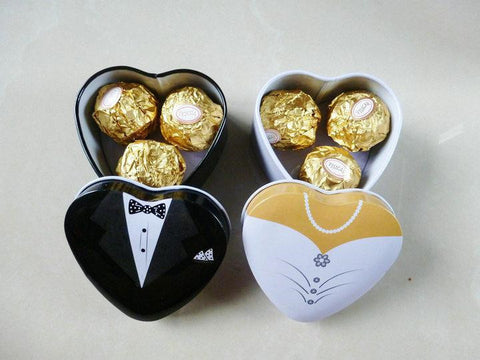 Free shipping Bride groom Mint tin wedding favor box 200PCS/LOT dressed to the nines wedding candy box - Merrygo