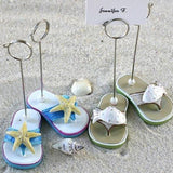 Slipper seat card 2016new Slippers starfish New arrival beach theme starfish flip-flops place card holder for wedding decoration - Merrygo