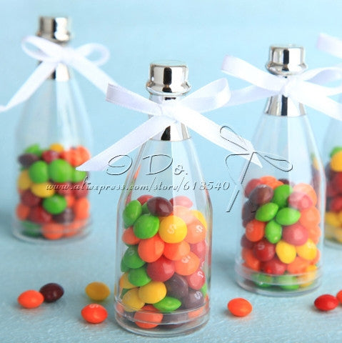 Free Shipping 12pcs Champagne Bottle Wedding Favor Boxes Candy Box Casamento Wedding Favors And Gifts Event & Party Supplies - Merrygo