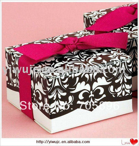 Damask Wedding Favor Box - Merrygo