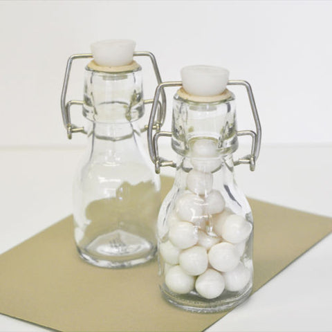 Set of 12 Glass Mini Swing Top Bottle Candy Jars for Wedding Party Favor,USD29.4 per lot/Each USD2.45(CANDY NOT INCLUDED) - Merrygo