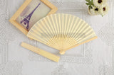 Bamboo & Raw Silk Folding Fans - Merrygo