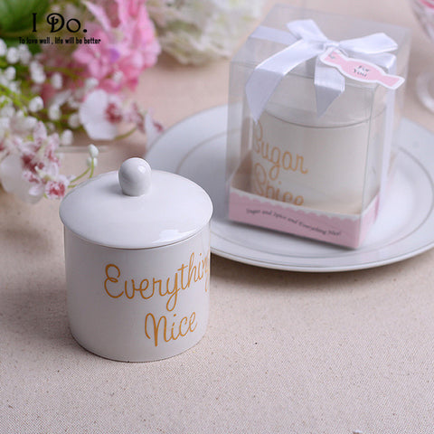 Free Shipping Ceramic Sugar & Spice Jar Wedding Favors And Gifts For Guests Souvenirs Decoration Event & Party Supplies - Merrygo