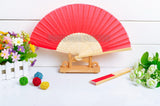 Bamboo & Raw Silk Folding Fans - Merrygo