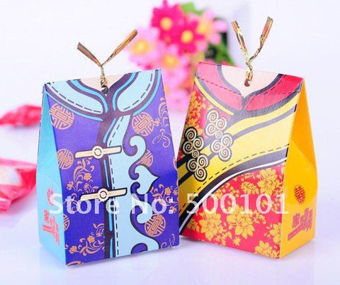 Asian bride dress and groom suit boxes - Merrygo