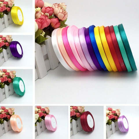 13 Colors Solid Color  satin ribbon, - Merrygo
