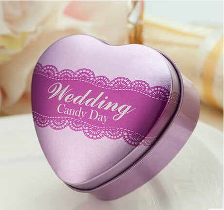 Free Shipping Wedding Supplies Favors Gifts Box Love Heart Candy Box Tin Case Storage Decoration Decor Lembrancinha de Casamento - Merrygo