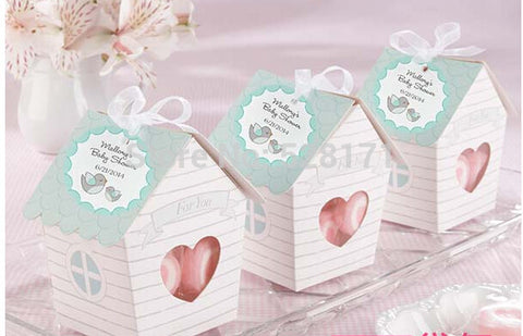 Free Shipping Love Nest Bird House Favor Box 20PCS/LOT baby shower candy box cupcake cake box - Merrygo