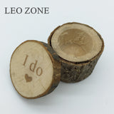 Rustic Decor Wood Wedding Engagement Ring Box Wooden Wedding Ring Holder Wedding Decoration Event & Party Supplies - Merrygo