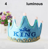 Nonluminous/ LED Luminous Glow Birthday Hat Cap Flashing Hair Accessory HairHoop Headband Baby Child Prince Princess Paper Crown - Merrygo