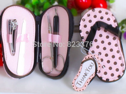 DHL Free shipping 100 sets Flip-Flop Pedicure Set with Matching Tag Wedding Favors - Merrygo