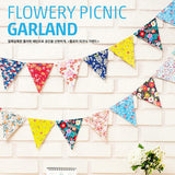 Korean Style Party Pennant Floral Paper Banners Birthday Party Decorations Christmas Decorative Festive Flowery Picnic Garland - Merrygo