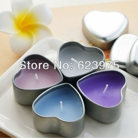 Scented Heart Tin Candle Favor-More Fragrances (Set of 4) - Merrygo