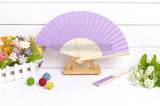 Bamboo & Raw Silk Folding Fans - Merrygo